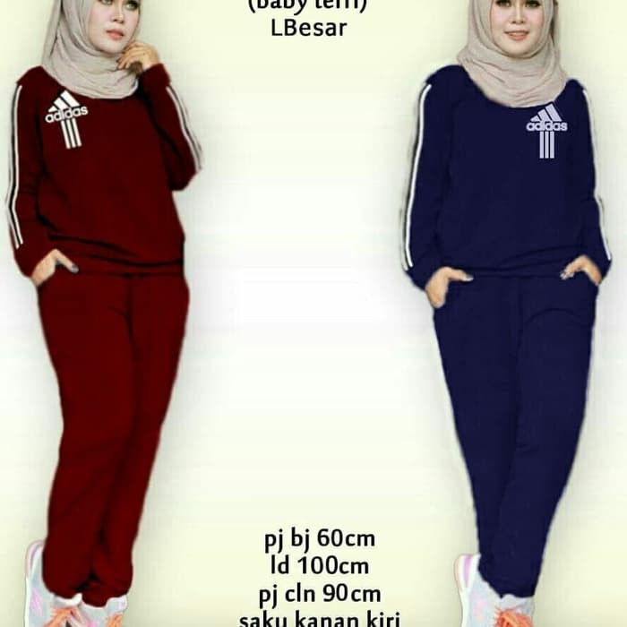 LM60376- 3 baju training wanita set adidas