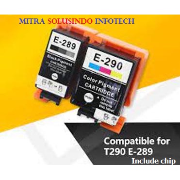 Cartridge Epson E 289 T289 Black E 290 T290 Color Compatible WF100 Tinta