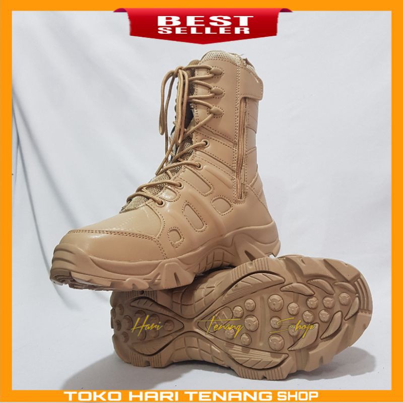 Sepatu tactical 511 pria dan wanita warna cream atau khaki /sepatu boots tactical army militery bahan cordura Nylon import anti selip dan waterproof(067