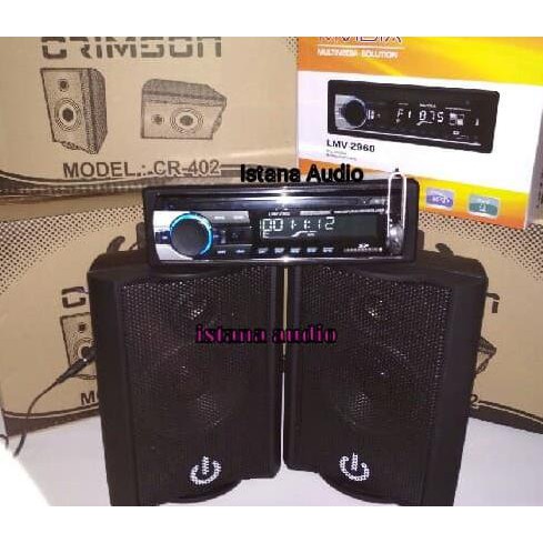 Paket Audio Mobil Tape MVIDIA dan Speaker Crimson 4"/402