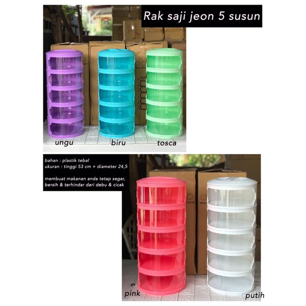 RAK SAJI JEON / RAK 5 SUSUN / TEMPAT PENYIMPANAN MAKANAN [COD]