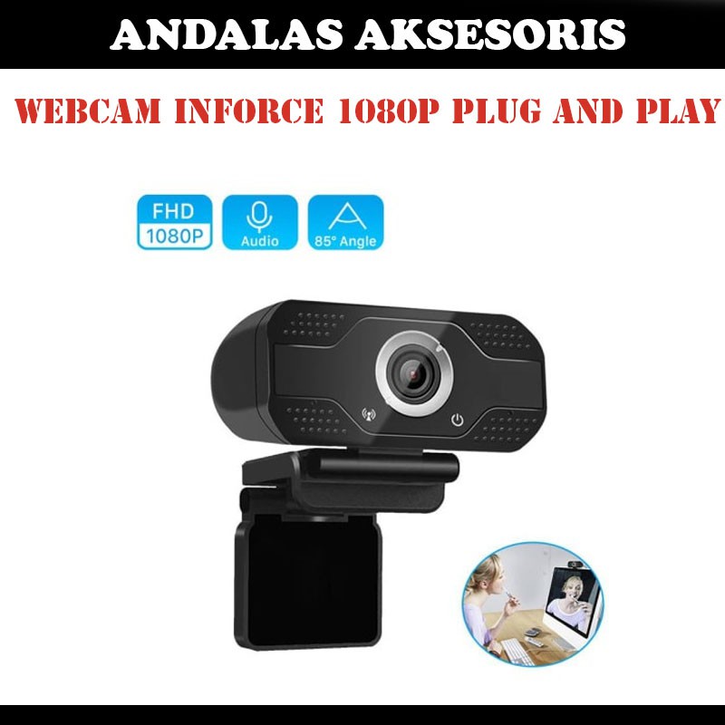 WEBCAM INFORCE 1080P BUILT IN MIC FULL HD MURAH ORIGINAL