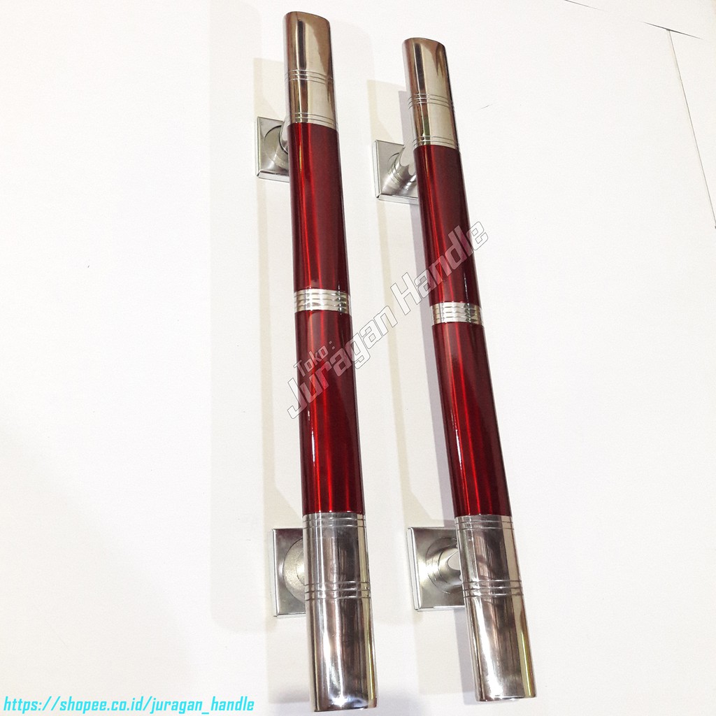 handle pintu rumah 45 cm model suling oval merah gagang pintu minimalis murah tarikan pintu awet