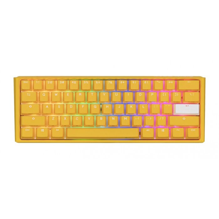 Yellow Ducky One 3 Mini 60% Hotswap RGB Double Shot PBT QUACK Mech