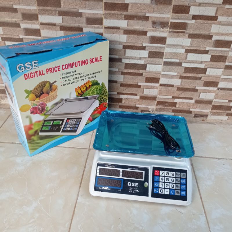TIMBANGAN BUAH DIGITAL GSE 40KG. PRICE COMPUTING SCALE