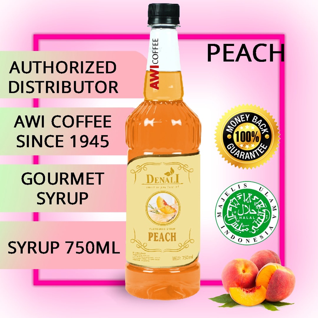 

Awi Segar Harum I Syrup Peach 750ml I denali I coffee | Flavored