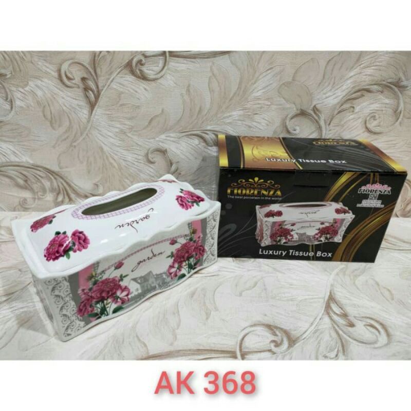 Tempat Tissue Fiorenza AK368 / Wadah Tisu Keramik / Tempat Tissue