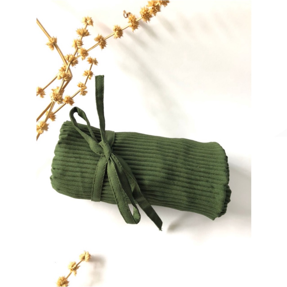 Bergo Maryam Plisket Full Premium PD 75 CM PB 80 CM TERMURAH-Hijau Army