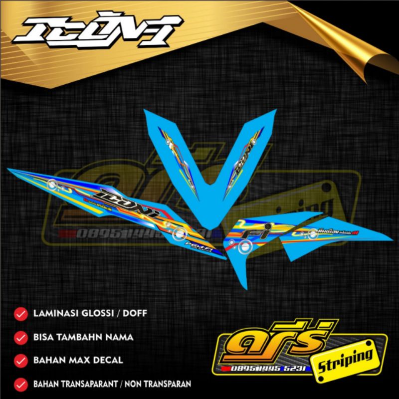 Striping Beat New 2018 Transparan variasi thl