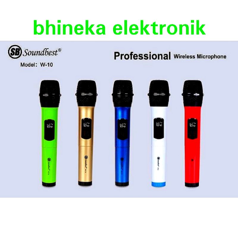 mic wireless soundbest W10 original mic soundbest w-10 mic pegang