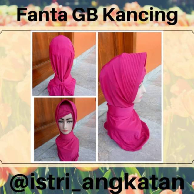 Jilbab Fanta Garis Banyak Kancing