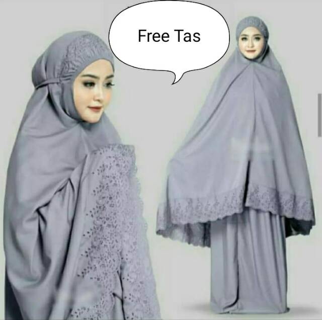 Mukena Khadijah Free Tas Mukena Bordir Mukena Dewasa