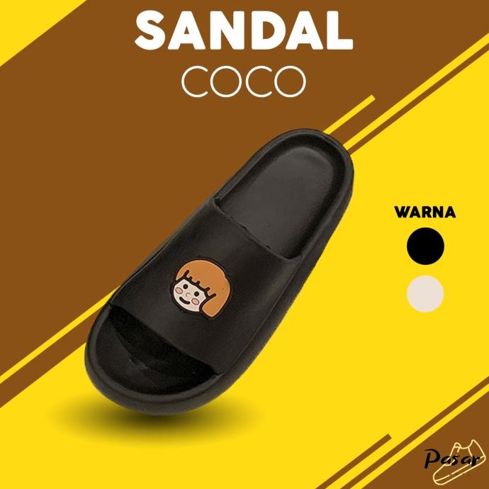 [Premium] Sandal Wanita Selop Coco Sandal Rumah Sandal Couple Lucu