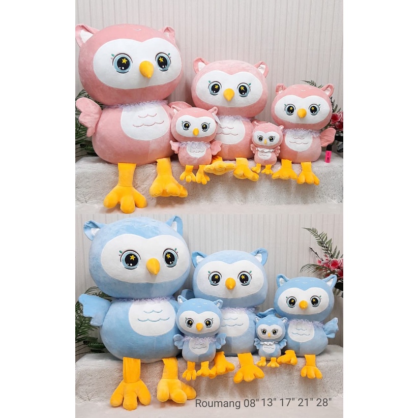 Boneka Roumang Size 8&quot;/25cm/boneka burung hantu/boneka animal/boneka owl