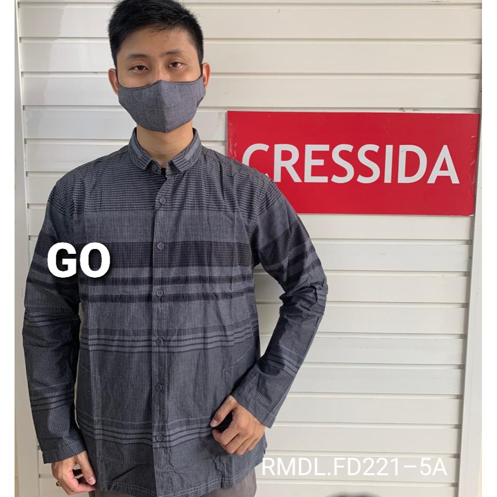 gos CRESSIDA KOKO/TAQWA Pakaian Pria Atasan Baju Muslim Kemeja Hem Reguler Original Lengan Panjang