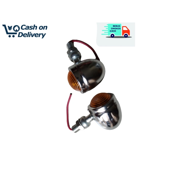 CHROM Lampu Sein Sen Tralis Full Besi Universal , CB150 , Scoopy