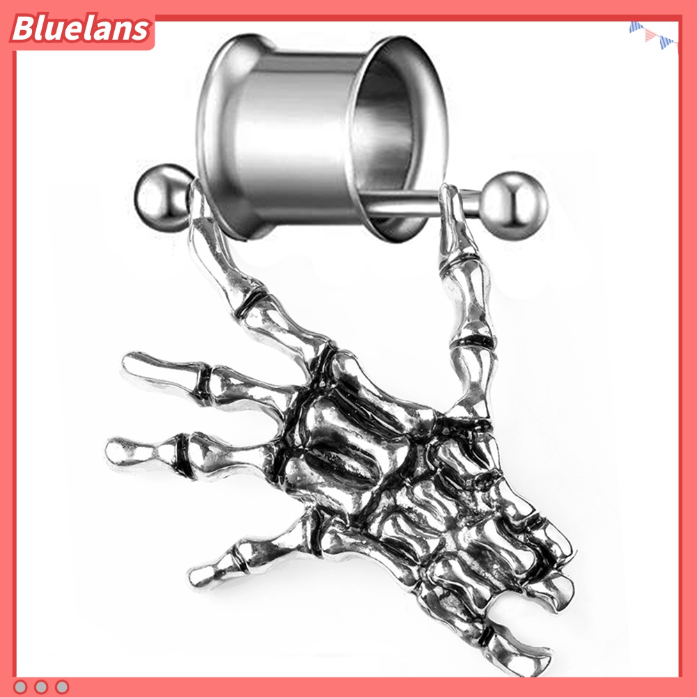 Anting Tindik Telinga Bentuk Tangan Tengkorak Untuk Unisex