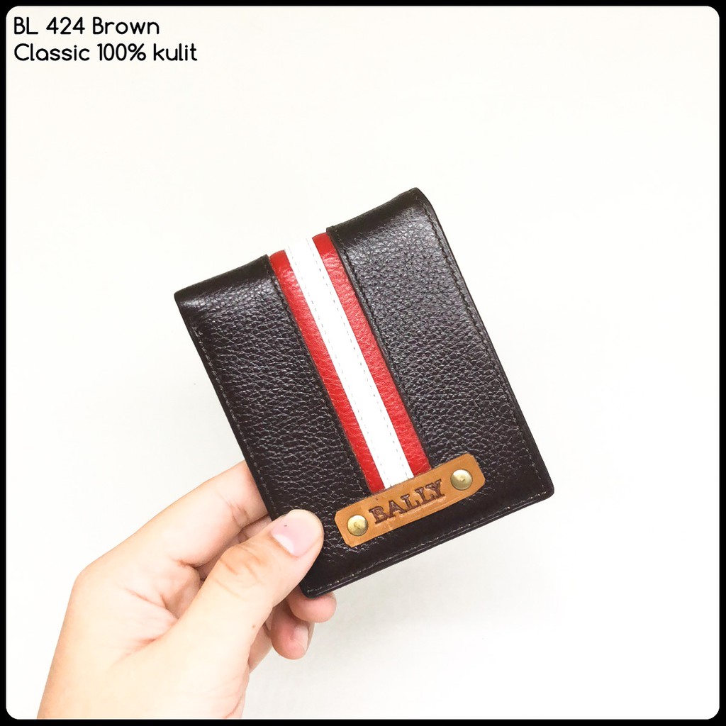 dompet kulit pria B 424 classic premium bahan kulit sapi asli