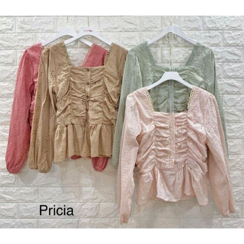 BLOUSE PRICIA RENDA SMOKE IMPORT