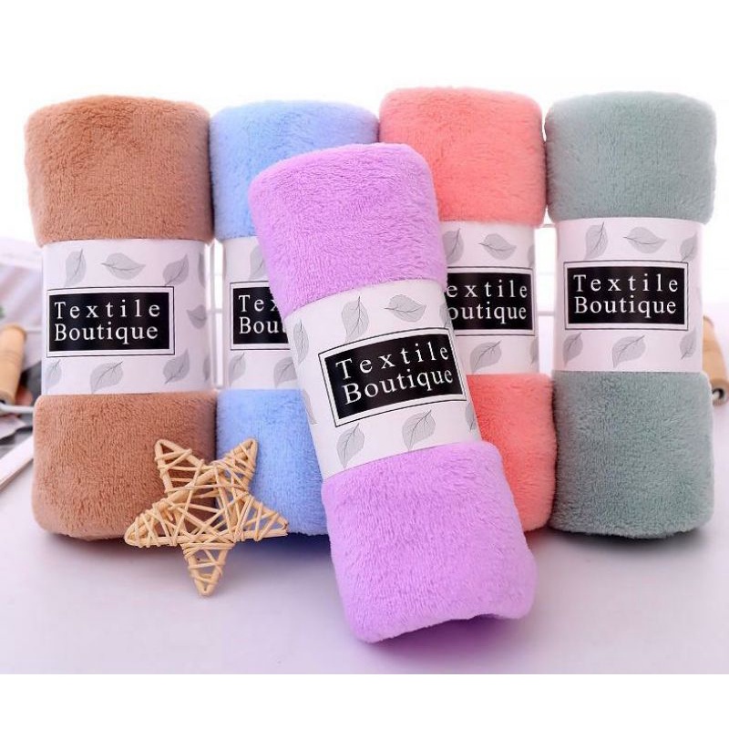 HANDUK MUKA LEMBUT POLOS BAYI DEWASA UK 35X75 BAHAN MICROFIBER QUICK DRY TOWEL