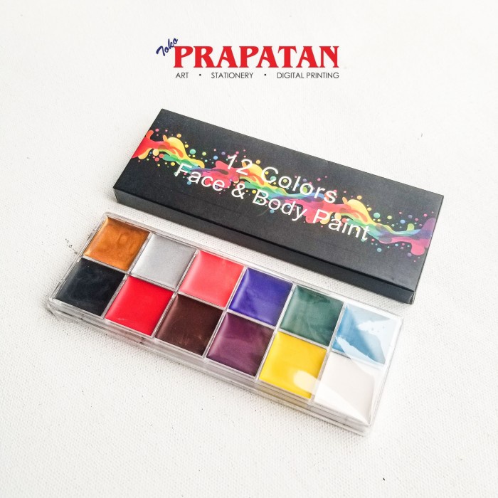

(TERLARIS) 12 Color Face Paint / Face & Body Painting set 12 colors