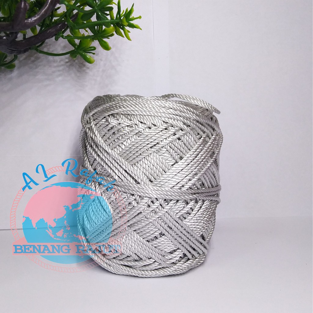 ALRAFAH - Benang rajut FILAMENT SILVER Konsisten 100%