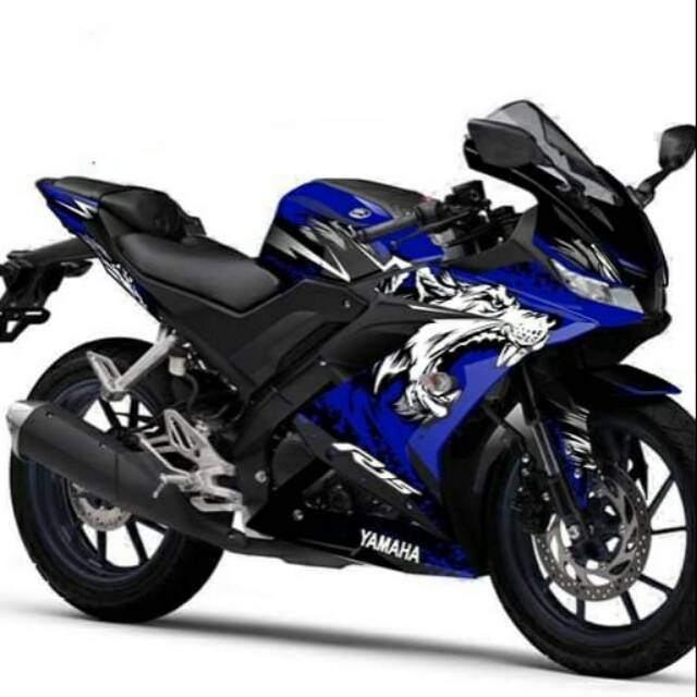 Decal striping r15 V3 Blue Black wolf