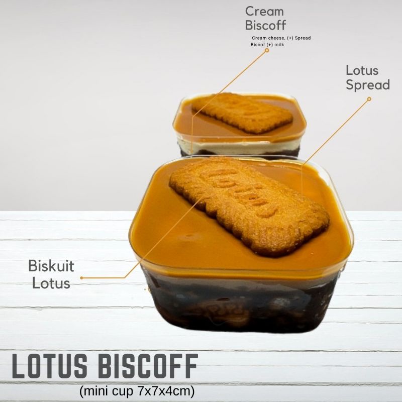 

Dessert Box Enak Lotus Biscoff - Cake Biskuit Cheese Lotus, kue unik