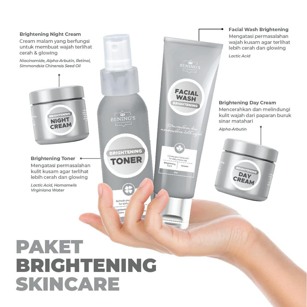 Benings skincare by dr Oky Pratama Perawatan Wajah Normal Paket Brightening