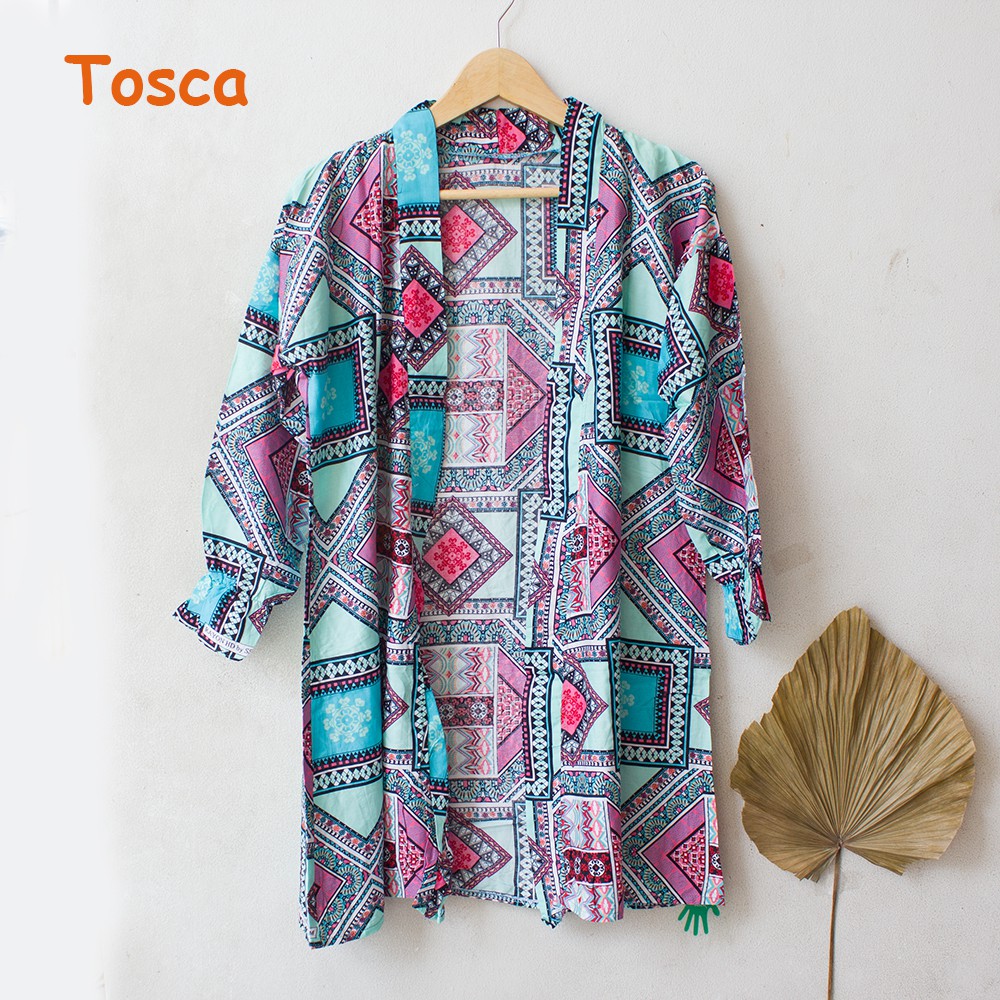 JakartaFashion - cardigan long bohemian kardigan pantai tribal BOHO etnic lengan panjang adem rustik