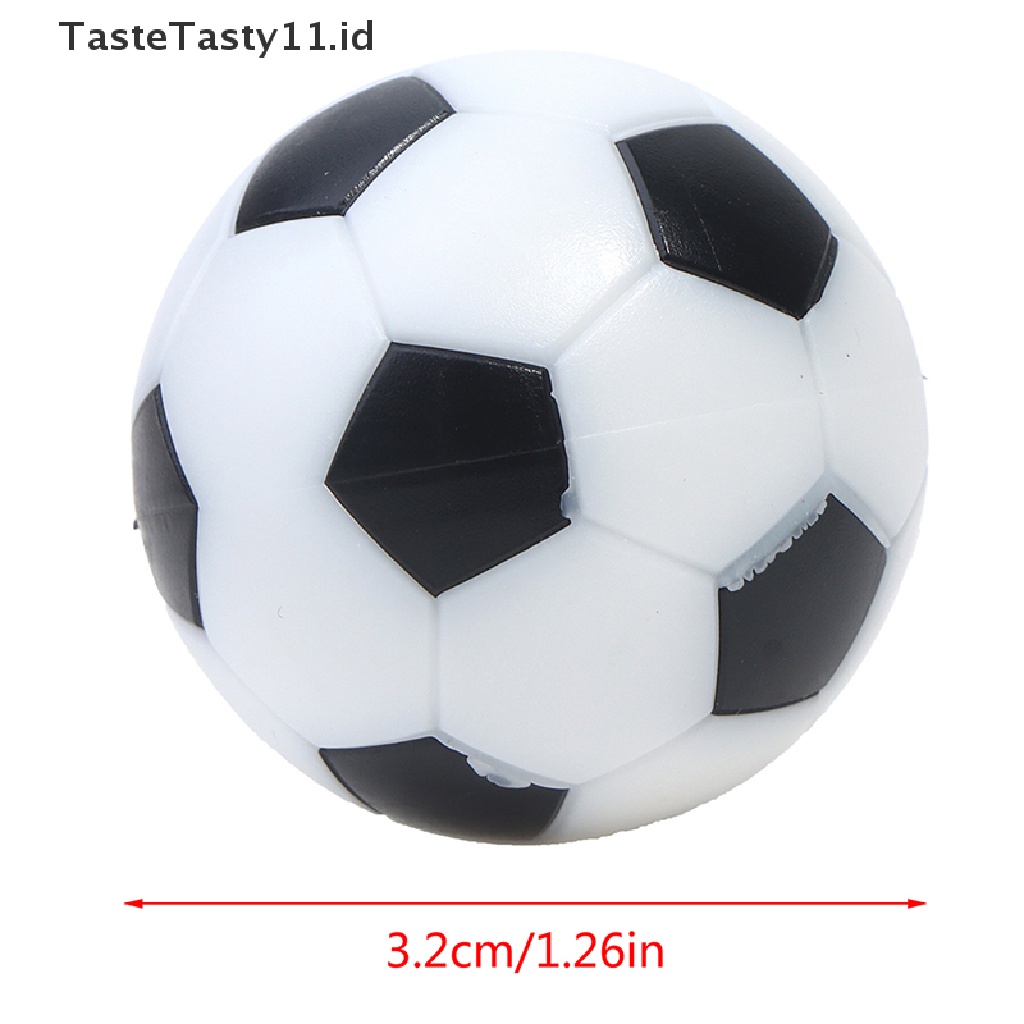 (TasteTasty) 6pcs Bola Sepak Meja Mini 32mm Bahan Plastik Warna Hitam / Putih