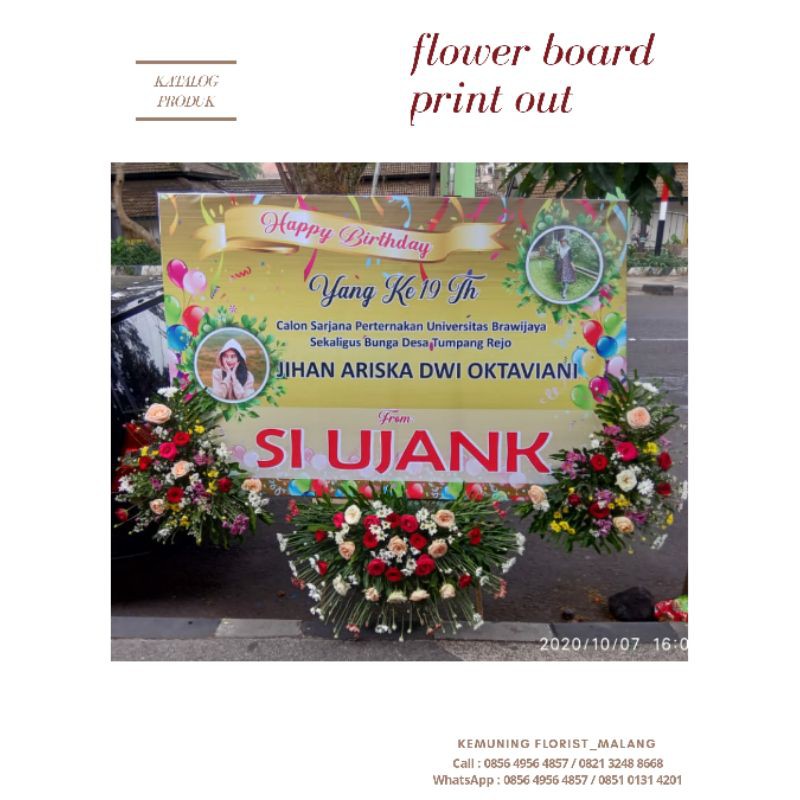 bunga papan ucapan/papan bunga ucapan/ucapan selamat/congratulations/papan bunga malang