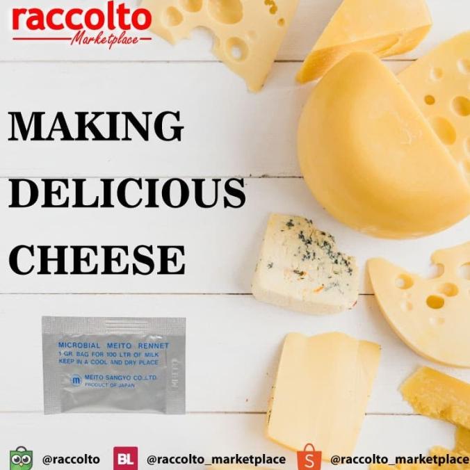 

BAYAR DITEMPAT Meito Rennet 1 gr japan untuk 100L susu cheese keju kosher halal
