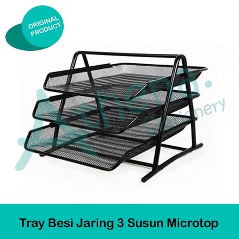 

Office & Stationery | Document Organizer | Tray Besi Jaring 3 Susun Microtop-Hitam | Best Seller