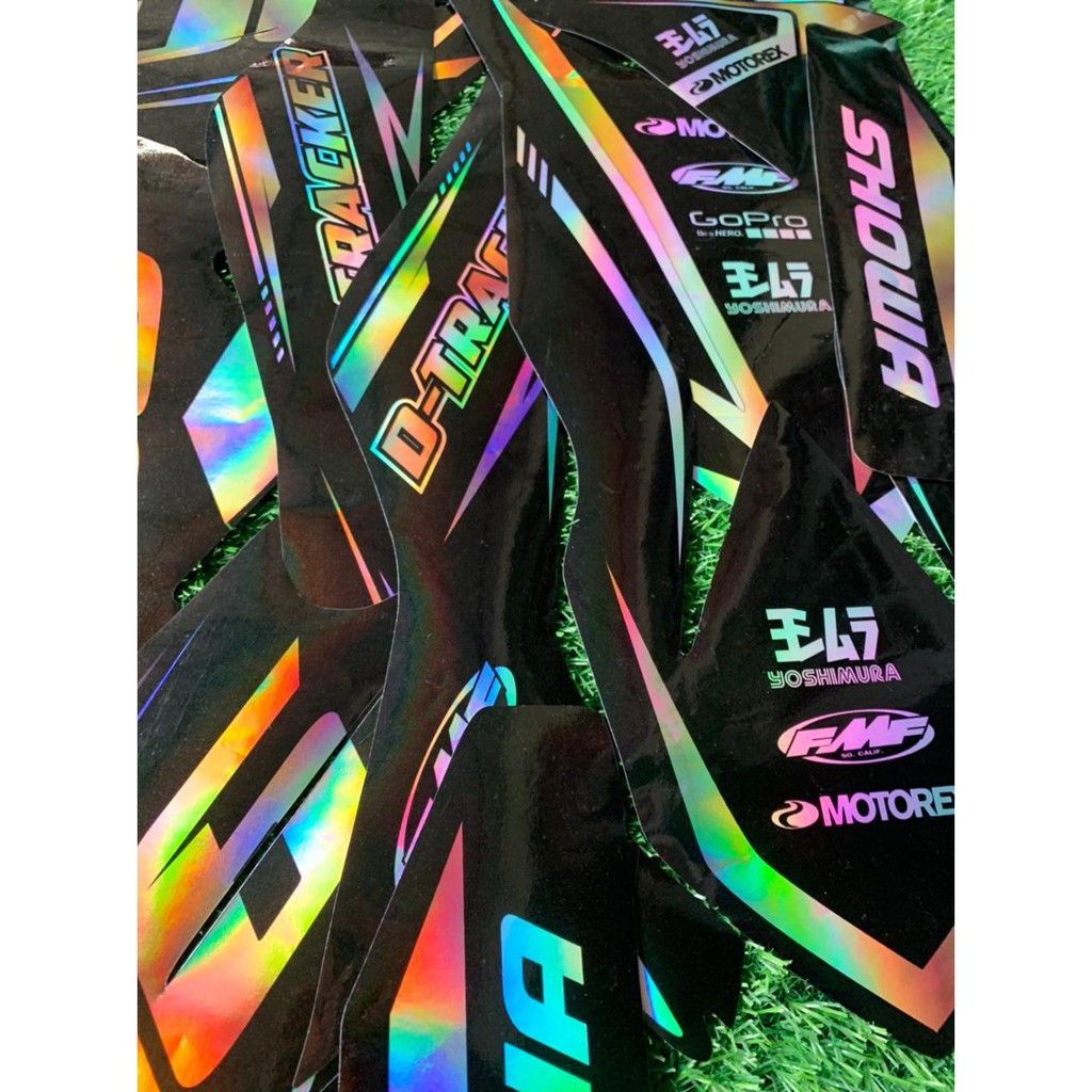 decal dtracker hologram//decal trail//striping klx,hologram,decal superglossy