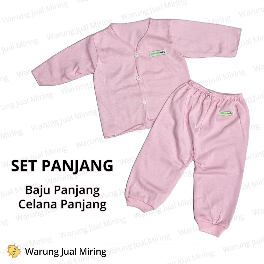 Setelan Bayi UMMA 0-3 Bulan Set Baju Kaos Celana Buntung Kutung Kutang Pop Pendek Panjang Katun Pakaian Tidur SNI Laki Perempuan Cowok Cewek Cowo Cewe Baby Lahiran Baru Lahir Newborn New Born Pakaian Adem Tipis Murah Unisex Polos Umur Usia Tahun 1 2 4 5 6