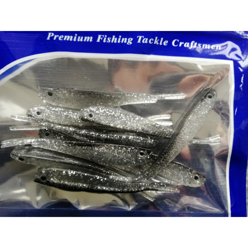 SYFishing 10Pcs Lifelike Soft Fish Umpan Pancing 7.5cm 2.35g Swimbait Fishing Lure Ikan Bass Wobbler Kail Memancing Tackle