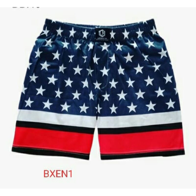 celana kolor boxer motif bintang