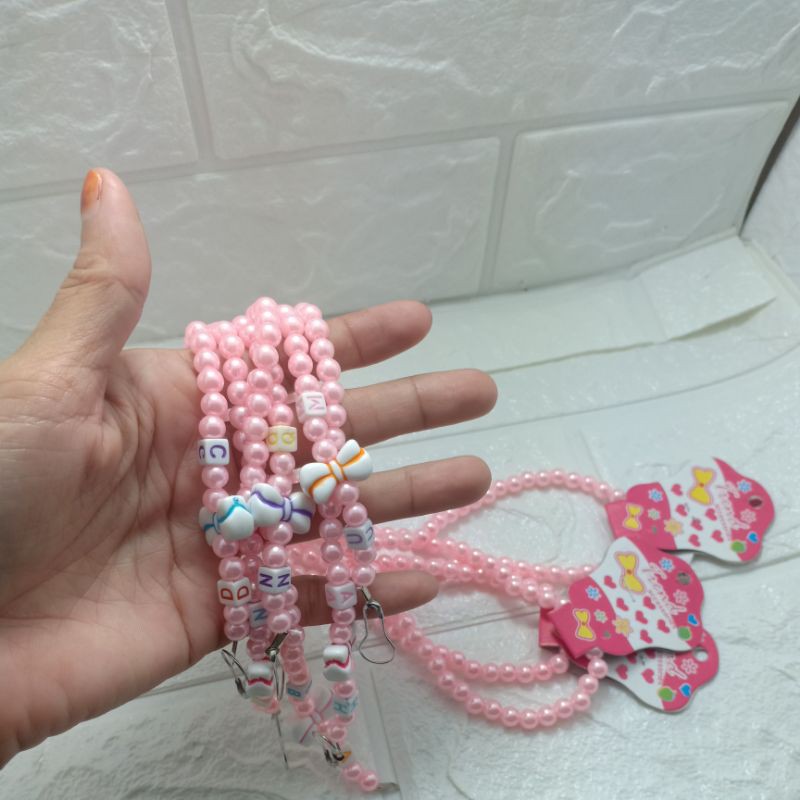 Strap masker mutiara,Kalung masker mutiara,Tali masker mutiara