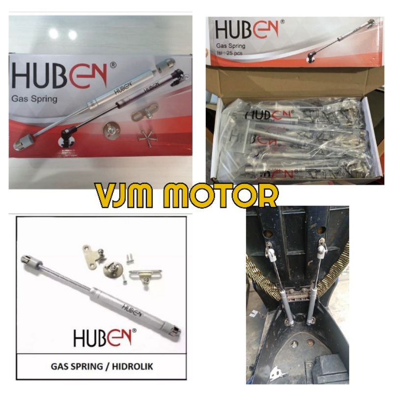 Hidrolik Jok Motor Huben / Pegas Jok Motor + Baut Pemasangan Gas Spring 100N UniversalHidrolik Jok Motor Hidrolik Pengait Jok Sepeda Motor