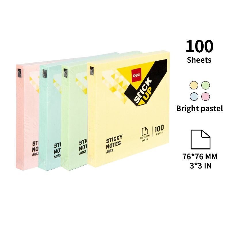 

MEMO TEMPEL - STICKY NOTES "3x3" 100 Sheets Perekat yang Kuat dan Tahan Lama