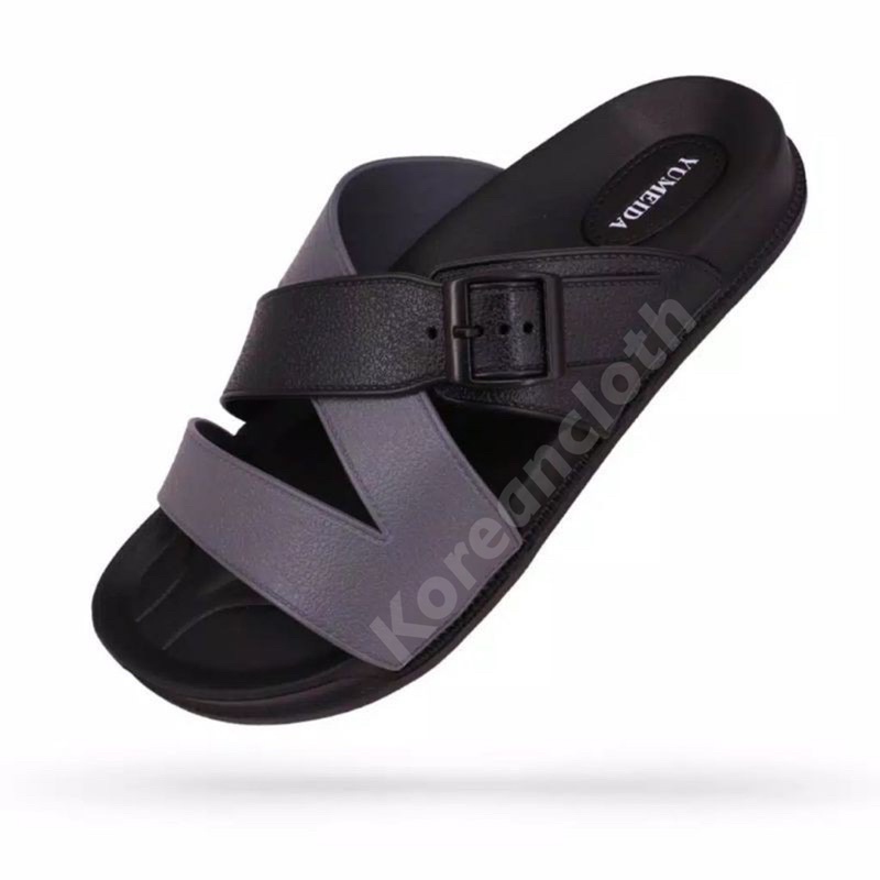 YUMEIDA 9091 SANDAL SLOP PRIA BAPAK BAPAK SANDAL KARET SLIP ON SANDAL KARET IMPORT