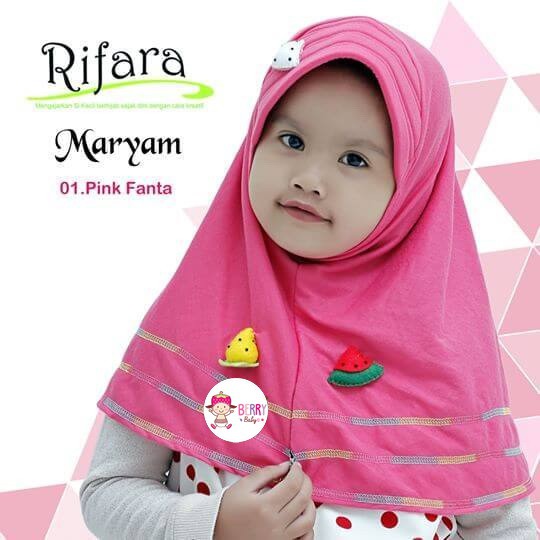 Rifara SALE Hijab Maryam Kerudung Jilbab Anak Premium Size S M L #2 Berry Mart