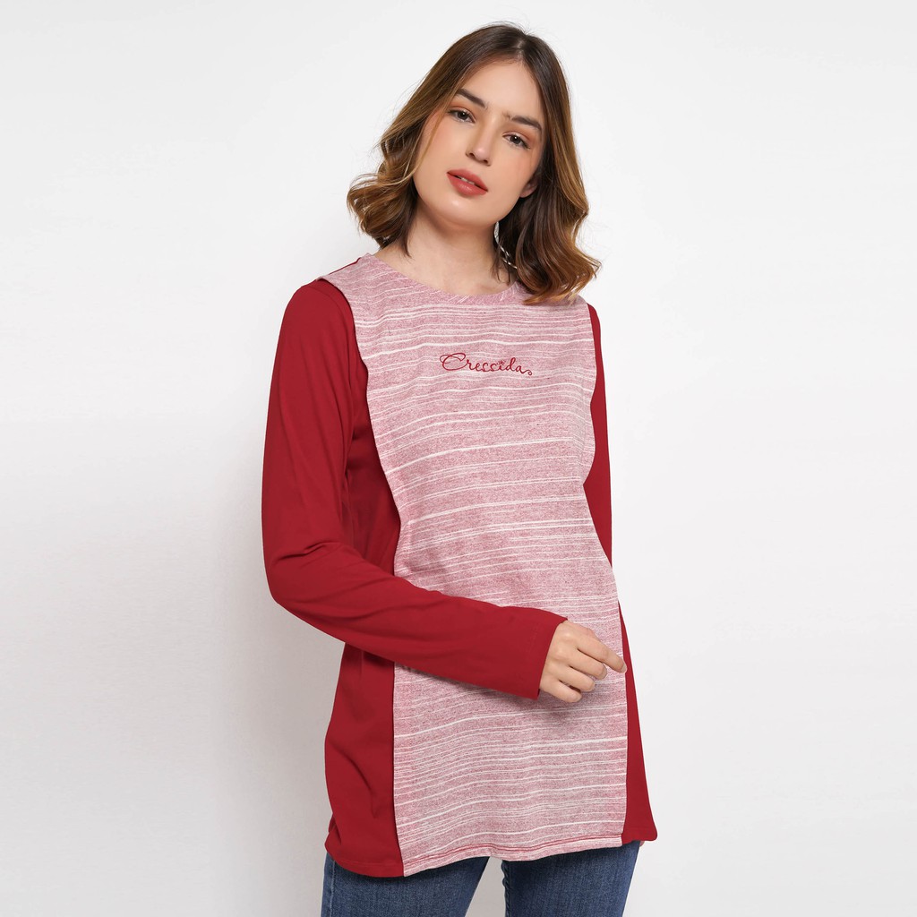 Baju Kaos Lengan Panjang Wanita Cressida - EOBC.E12072 DAILYDOTS