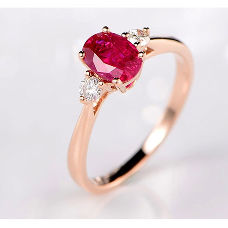 Cincin Elegan Warna Rose Gold Untuk Wanita