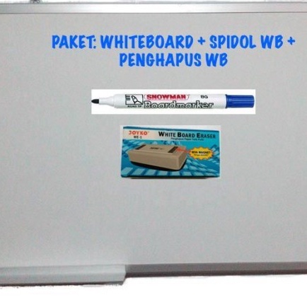 

Paket Whiteboard Magnetic Sakana 60X120 + Spidol Wb + Penghapus Wb