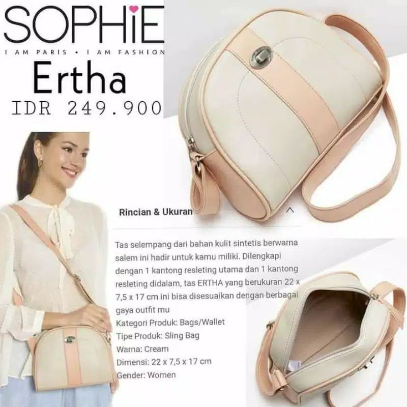 TAS SELEMPANG WANITA ERTHA SOPHIE PARIS SHOPIE MARTIN PROMO 2021