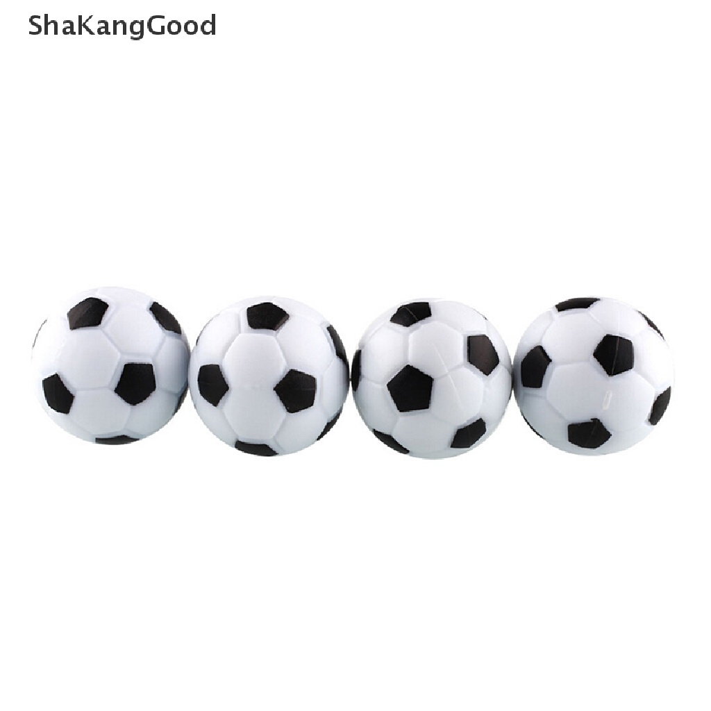 Skid 4pcs Bola Foosball 32mm Bahan Plastik Warna Hitam &amp; Putih