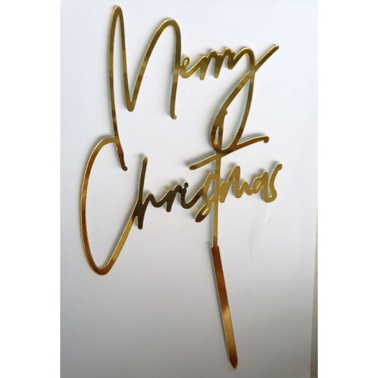 Topper Kue Merry Christmas Acrylic//Topper Kue//Penghias kue//Kue