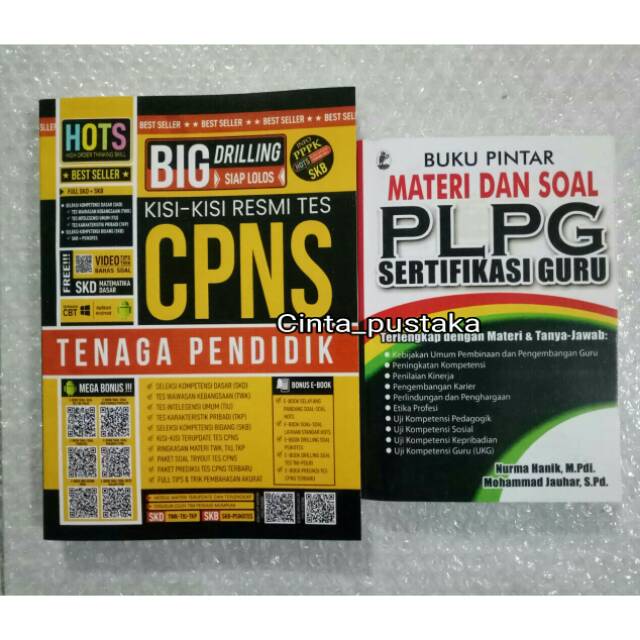 BUKU SKB CPNS TENAGA PENDIDIK:PAKET 2 BUKU( BIG DRILLING & PLPG )